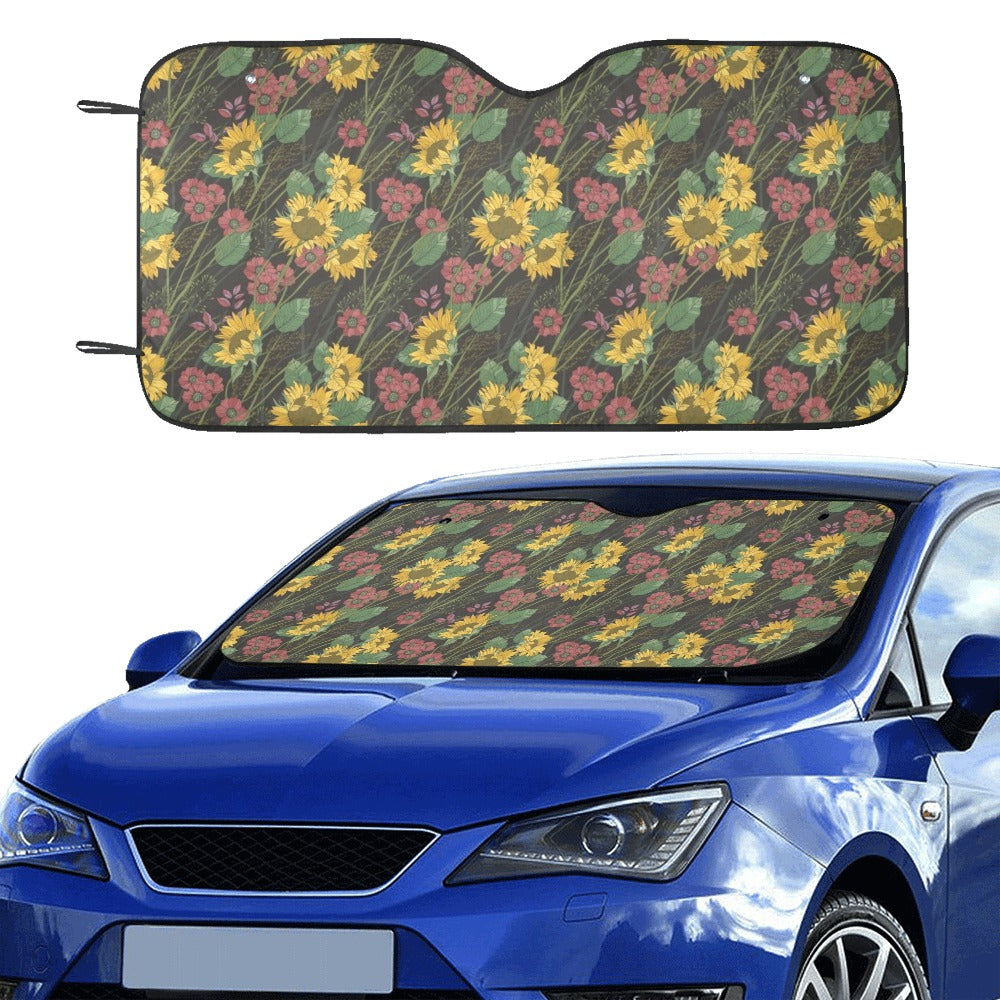 Sunflower Print Design LKS303 Car front Windshield Sun Shade