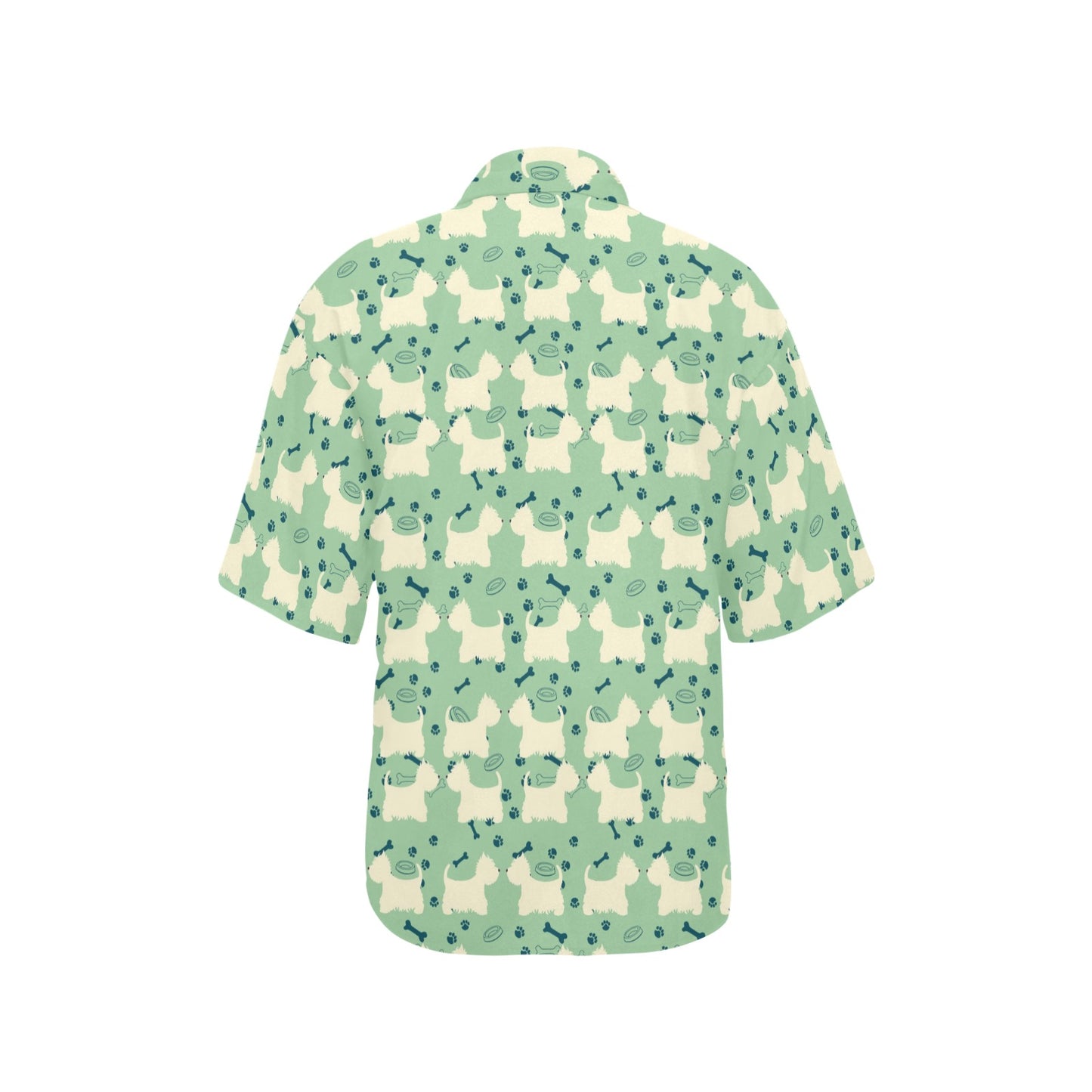 Scottish Terriers Print Design LKS302 Women's Hawaiian Shirt