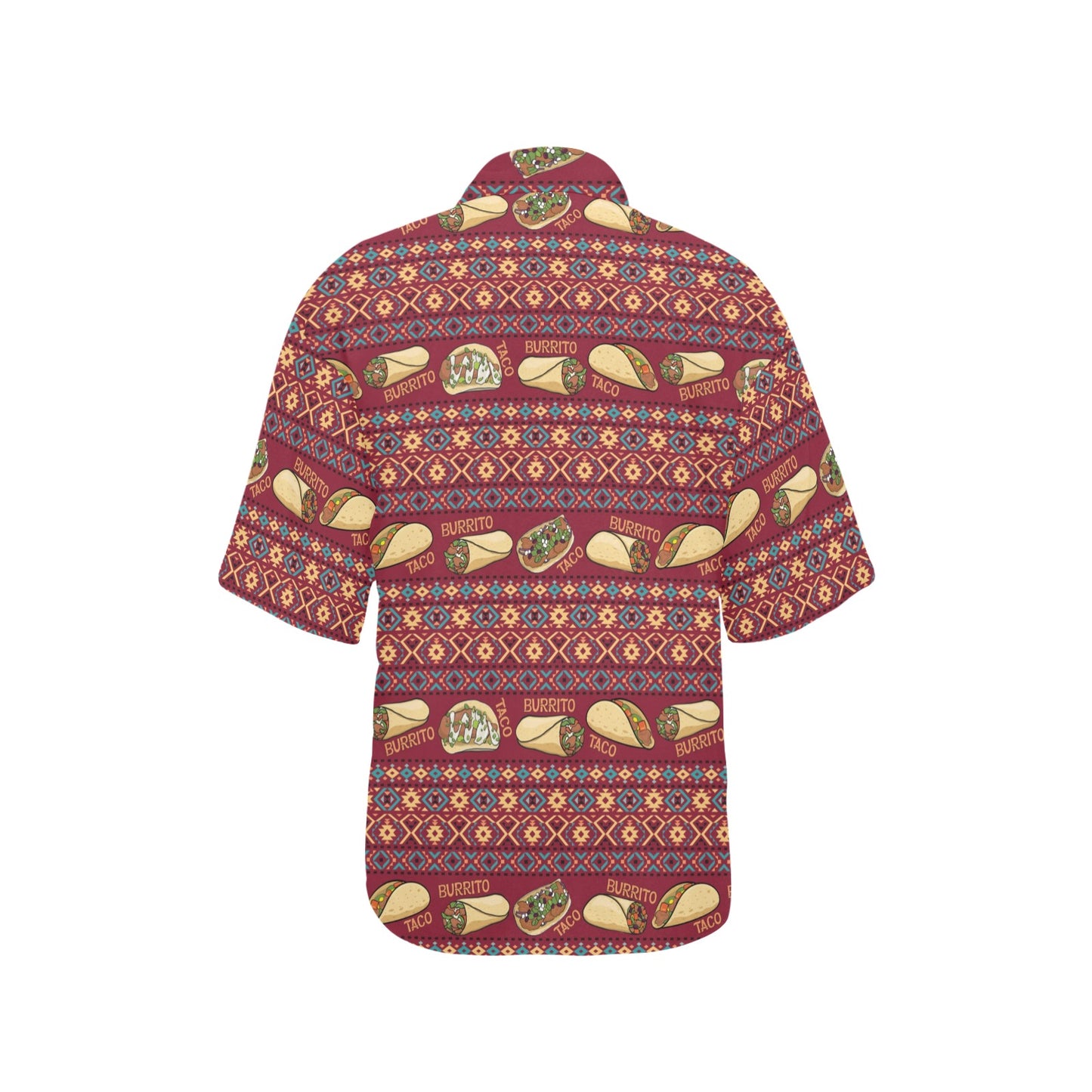 Burrito Taco Print Design LKS302 Women's Hawaiian Shirt