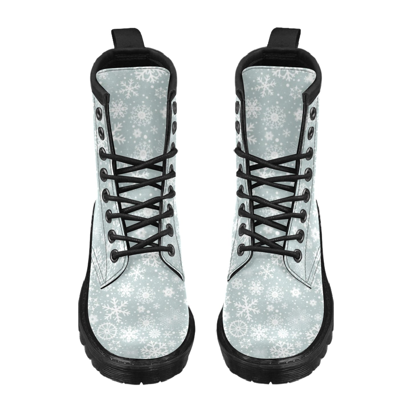Snowflake Print Design LKS303 Women's Boots