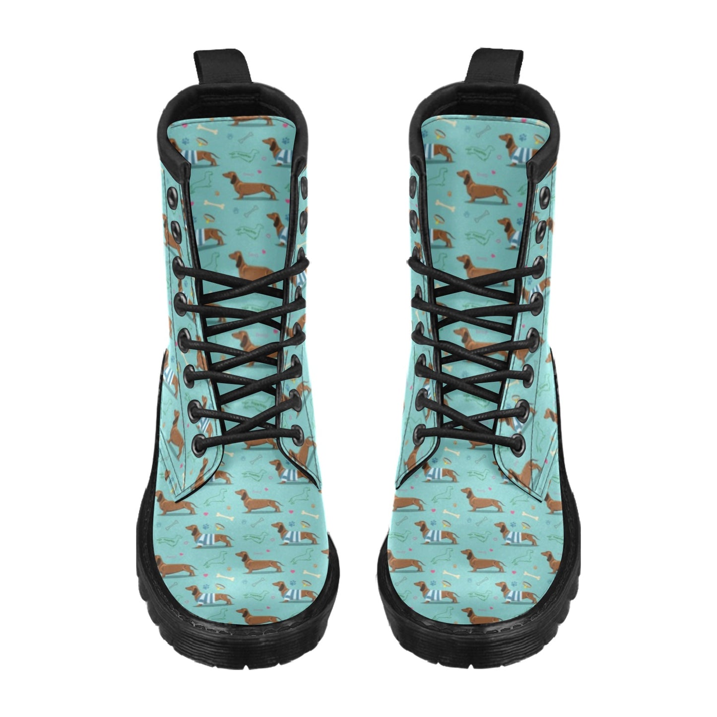 Dachshund Paw Decorative Print Pattern Women's Boots