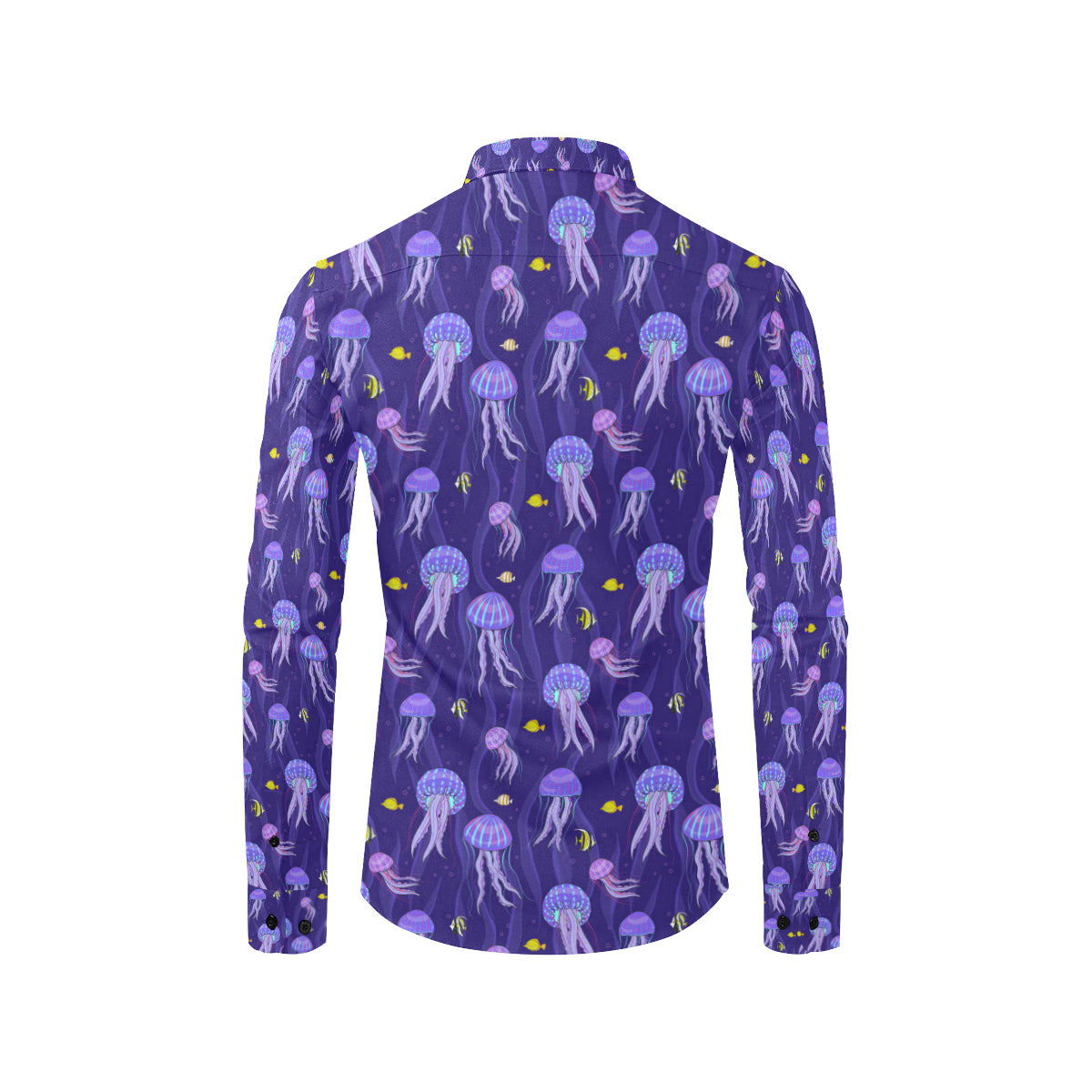 Jellyfish Style Print Men's Long Sleeve Shirt