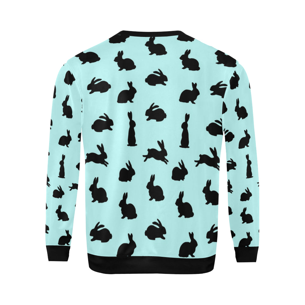 Rabbit Pattern Print Design RB010 Men Long Sleeve Sweatshirt