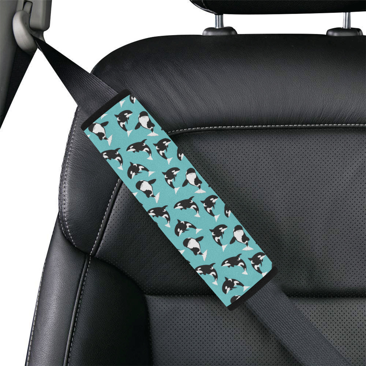 Whale Action Design Themed Print Car Seat Belt Cover