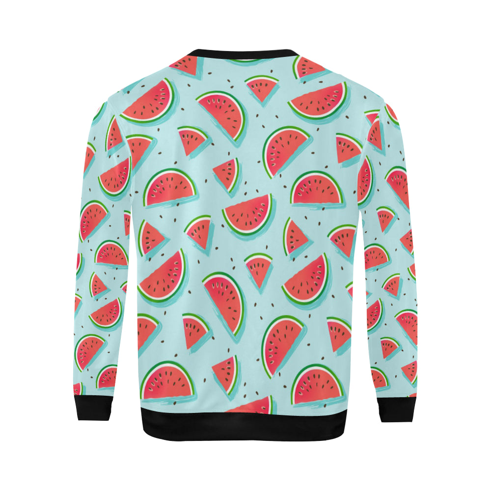 Watermelon Pattern Print Design WM03 Men Long Sleeve Sweatshirt