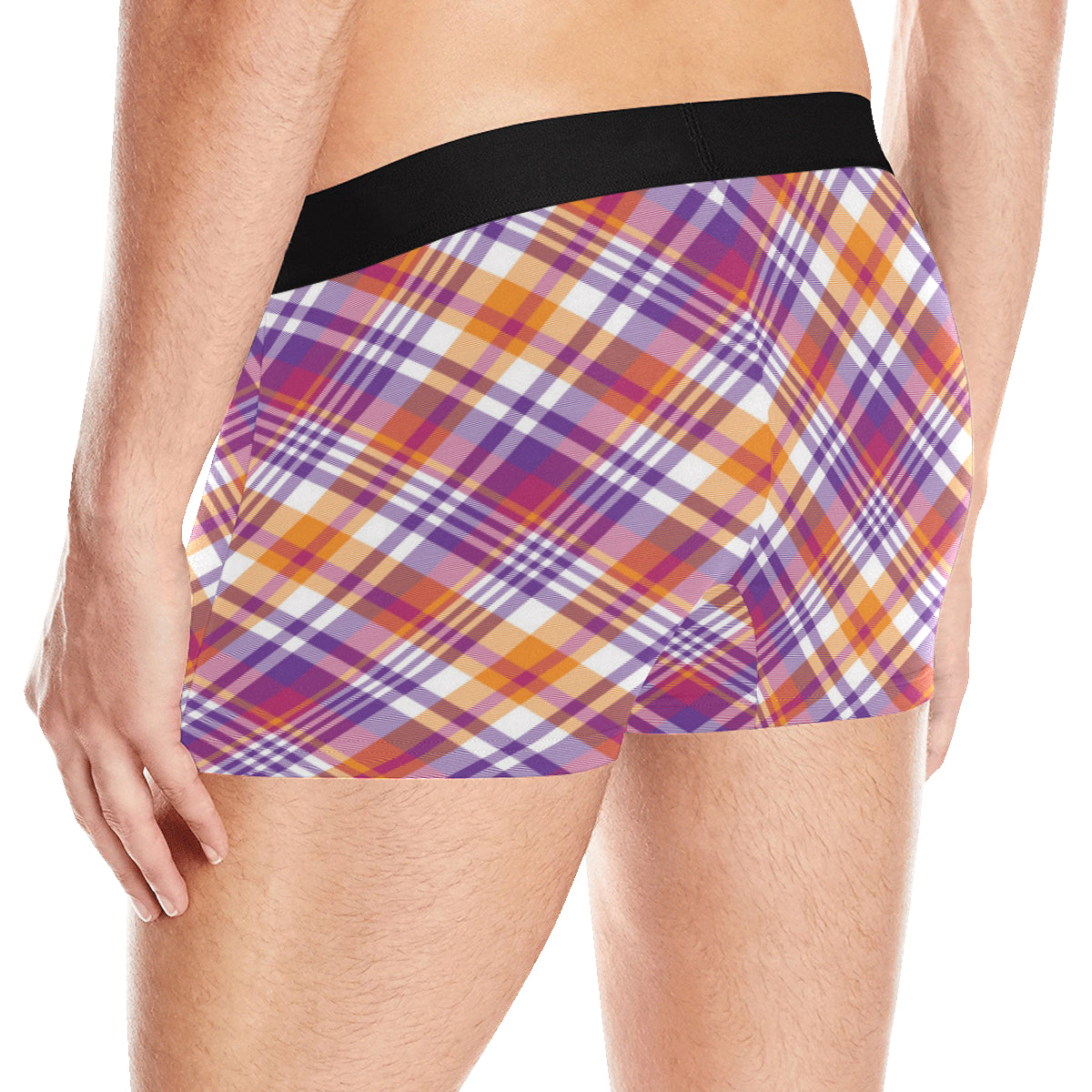Madras Pattern Print Design 02 Men's Boxer Briefs