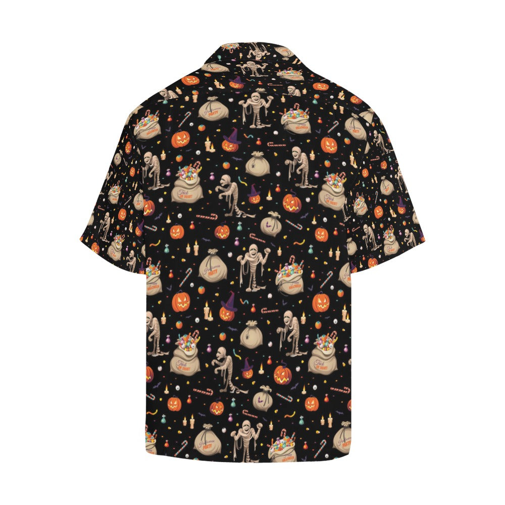 Mummy Halloween Print Design LKS303 Men's Hawaiian Shirt