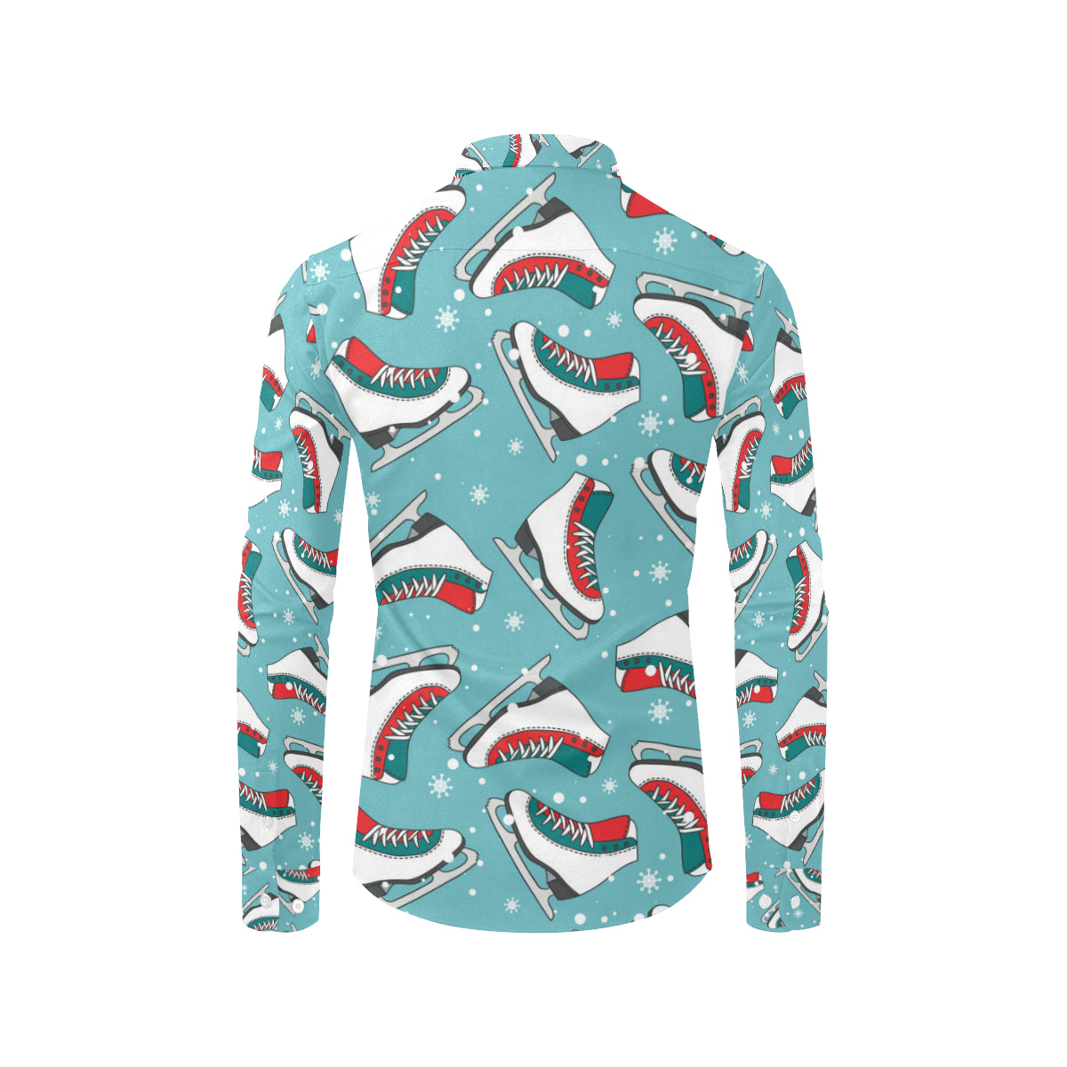 Ice Skate Pattern Print Design 03 Men's Long Sleeve Shirt