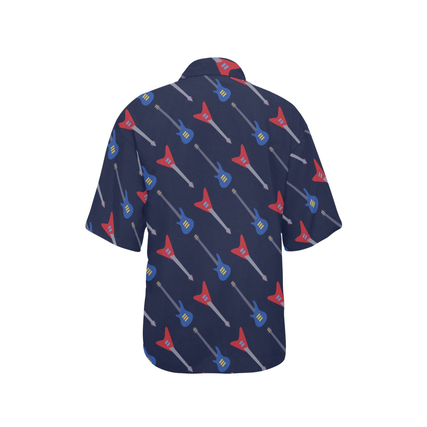 Electric Guitar Pattern Print Design 01 Women's Hawaiian Shirt