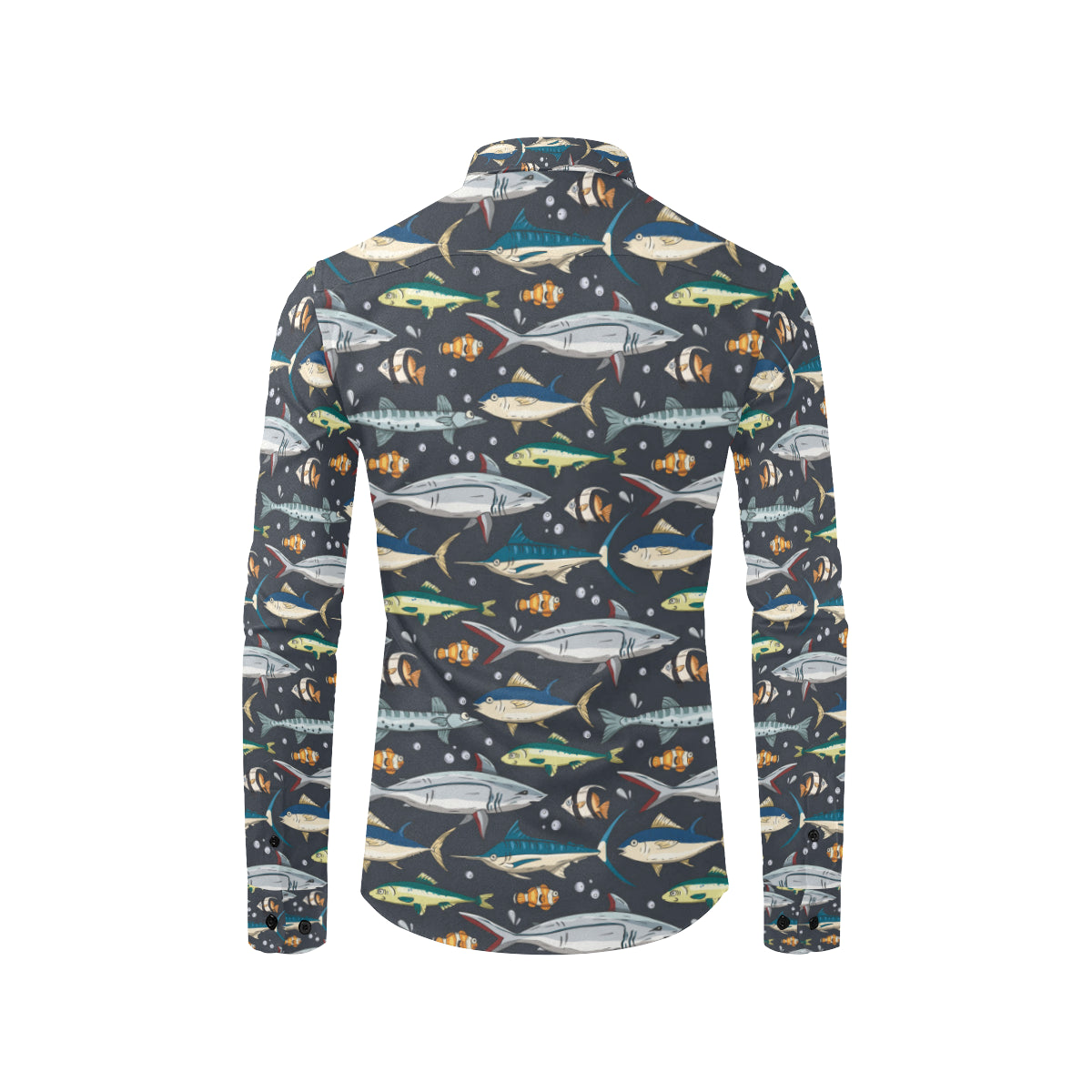 Swordfish Pattern Print Design 04 Men's Long Sleeve Shirt