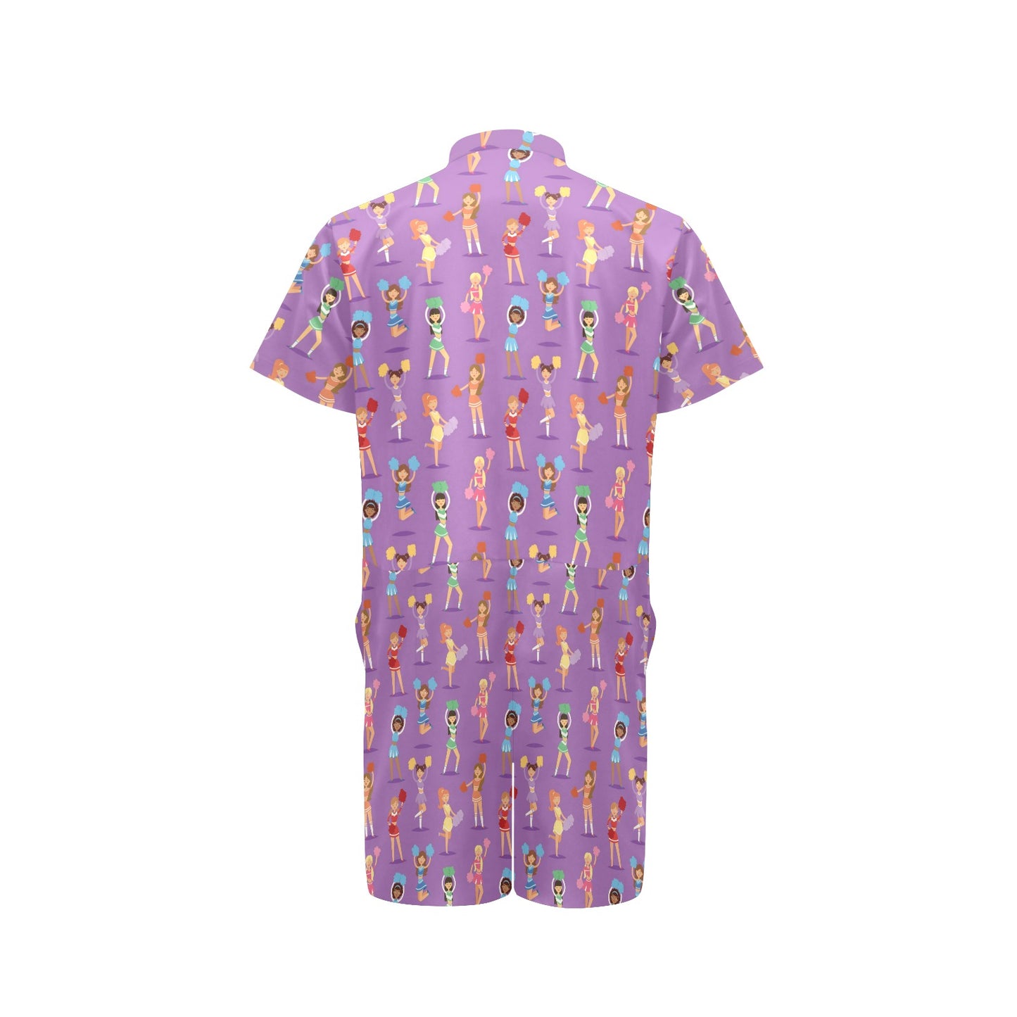 Cheerleader Pattern Print Design 02 Men's Romper