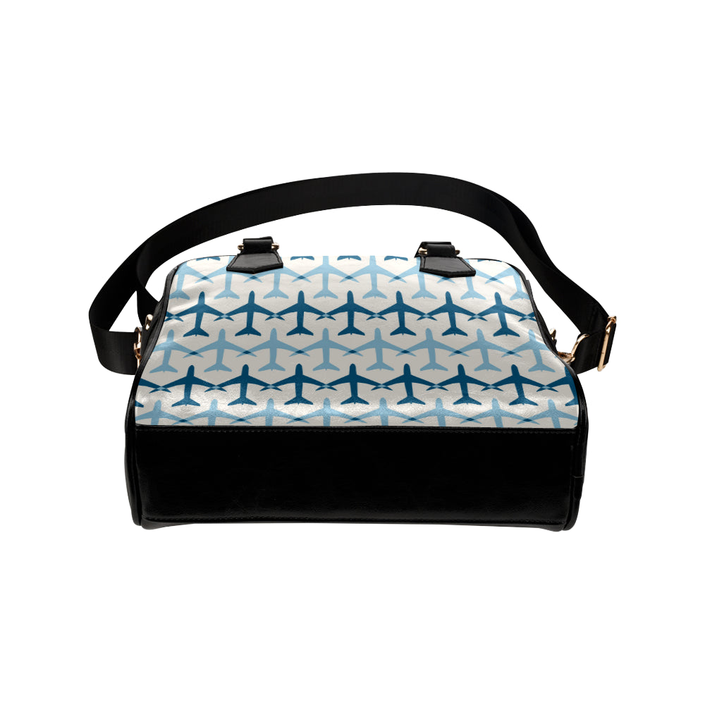 Airplane Pattern Print Design 04 Shoulder Handbag