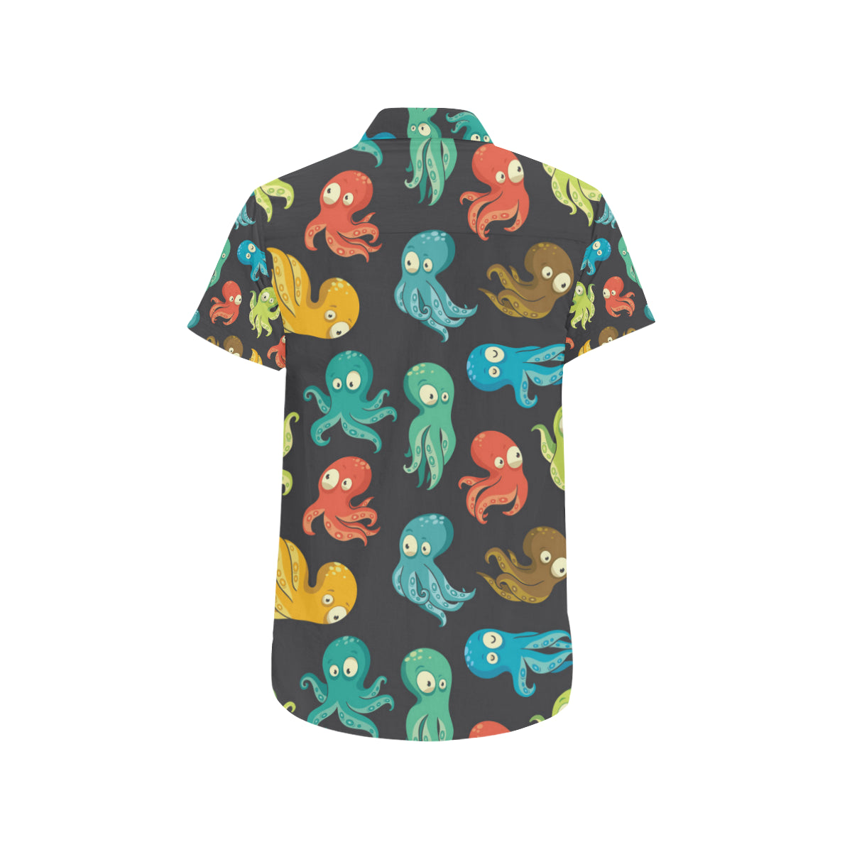 Octopus Pattern Print Design A01 Men's Short Sleeve Button Up Shirt