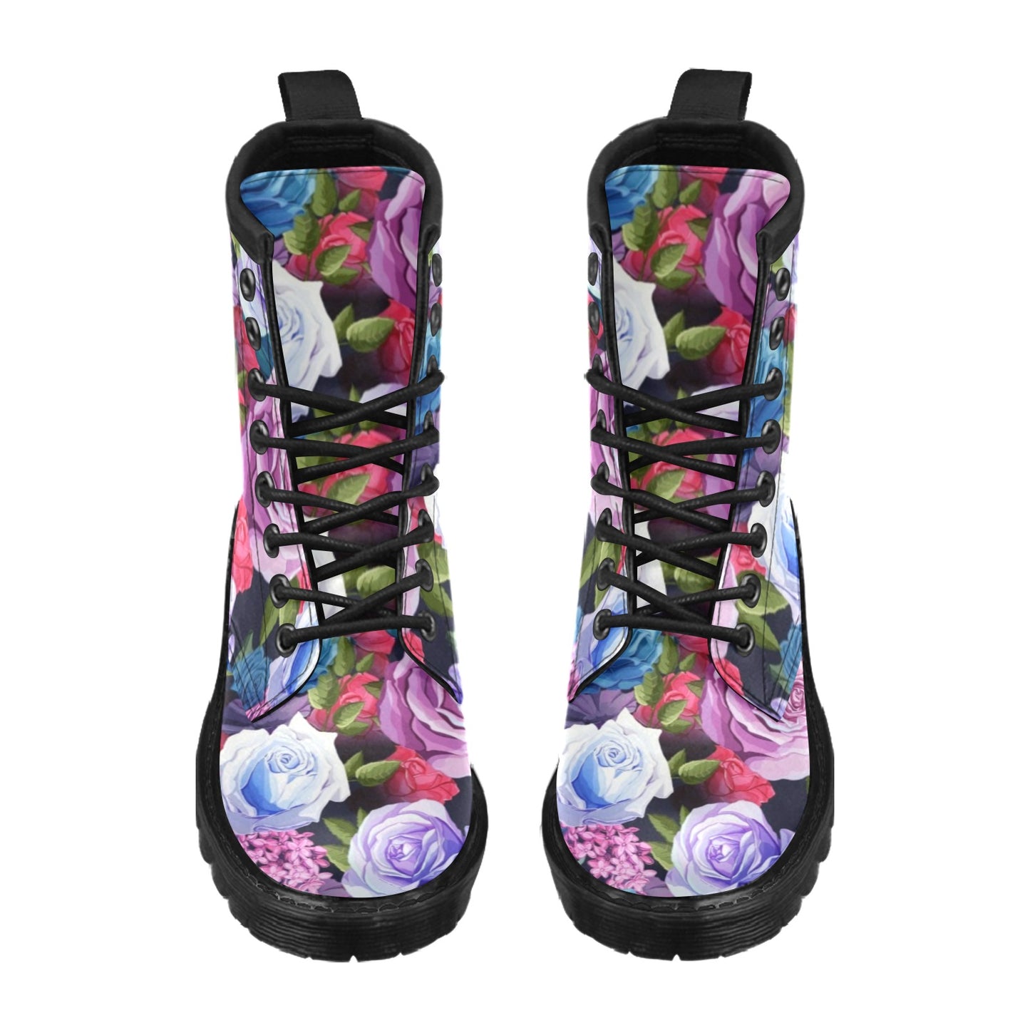 Rose Pattern Print Design RO09 Women's Boots