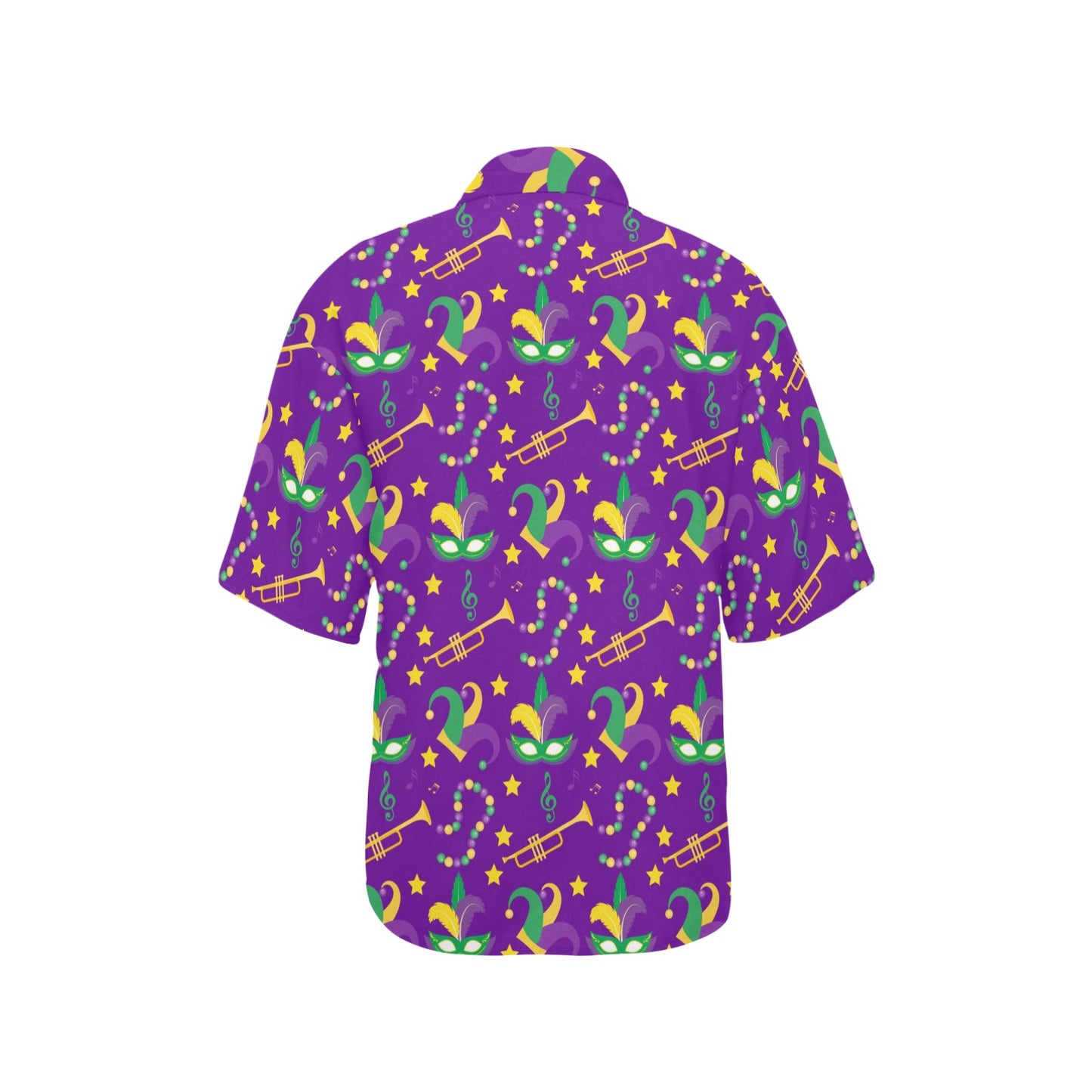 Mardi Gras Pattern Print Design 06 Women's Hawaiian Shirt