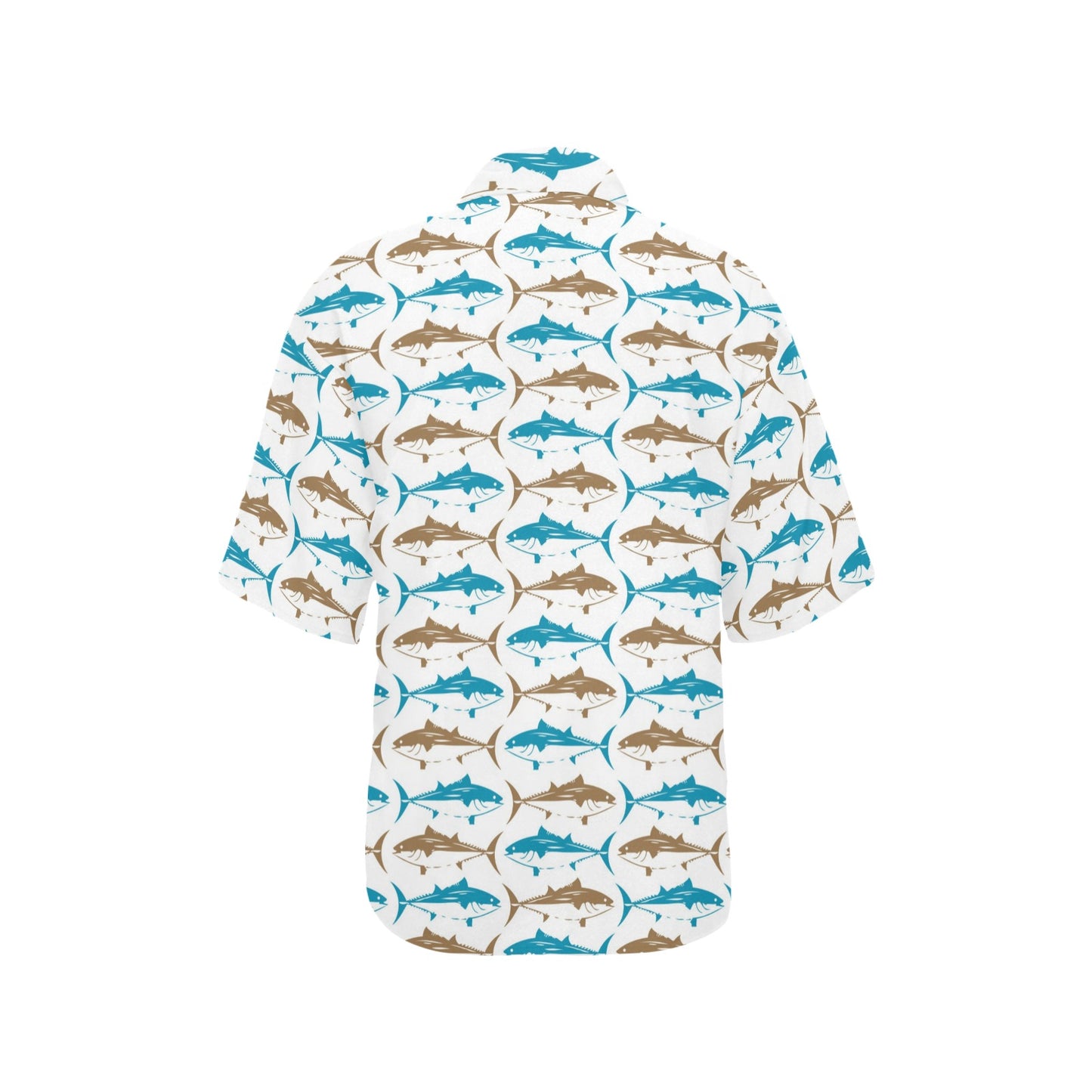 Tuna Fish Print Design LKS301 Women's Hawaiian Shirt