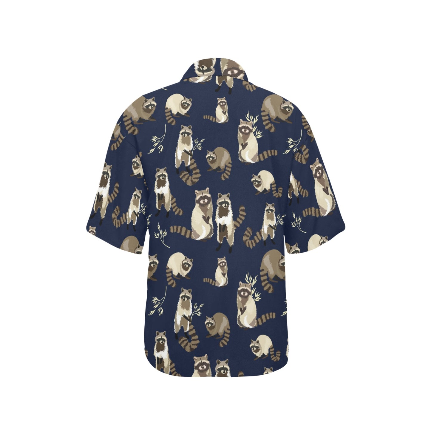 Raccoon Pattern Print Design A06 Women's Hawaiian Shirt