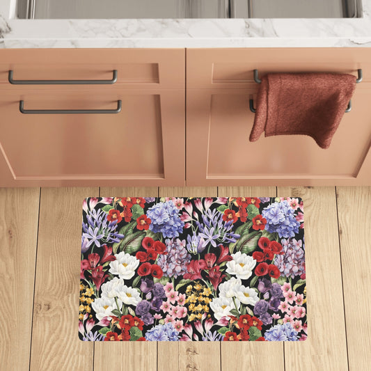 Summer Floral Pattern Print Design SF04 Kitchen Mat