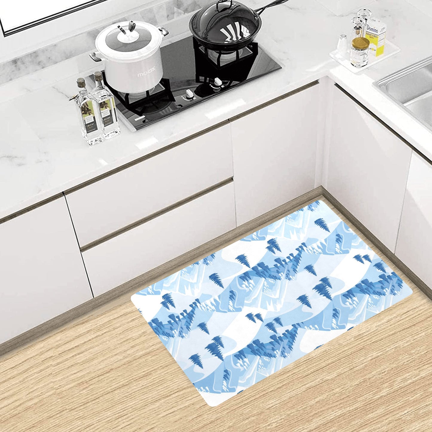 Mountain Pattern Print Design 03 Kitchen Mat