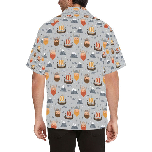 Vikings Print Design LKS307 Men's Hawaiian Shirt