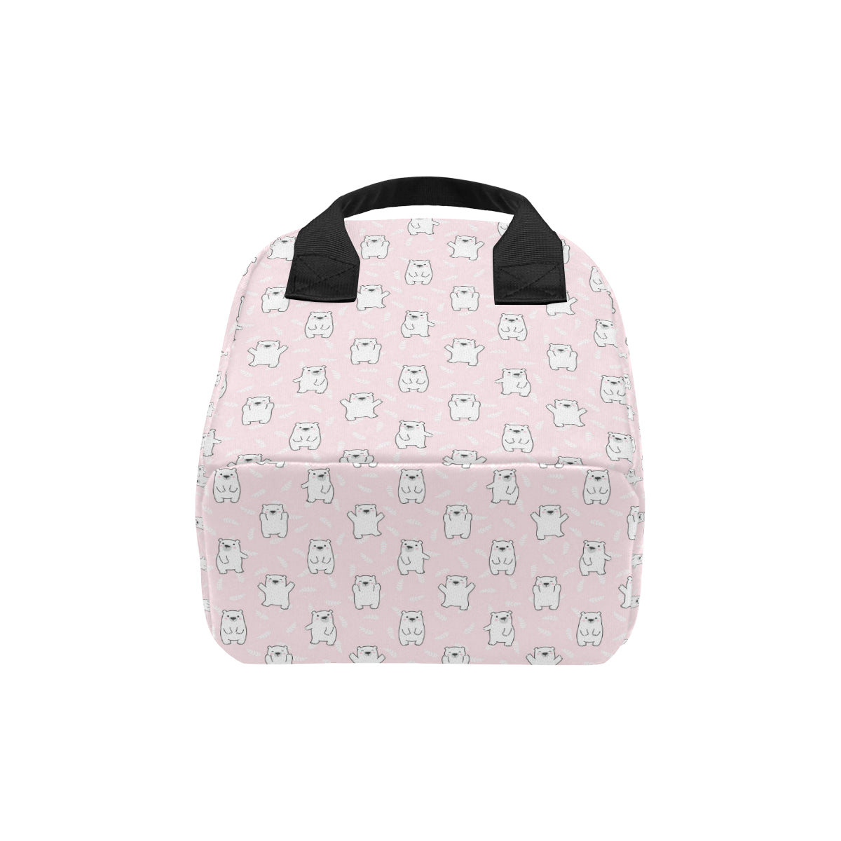 Polar Bear Pattern Print Design PB09 Insulated Lunch Bag