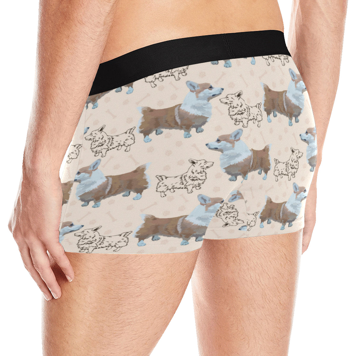 Pembroke Welsh Corgis Pattern Print Design A03 Men's Boxer Briefs