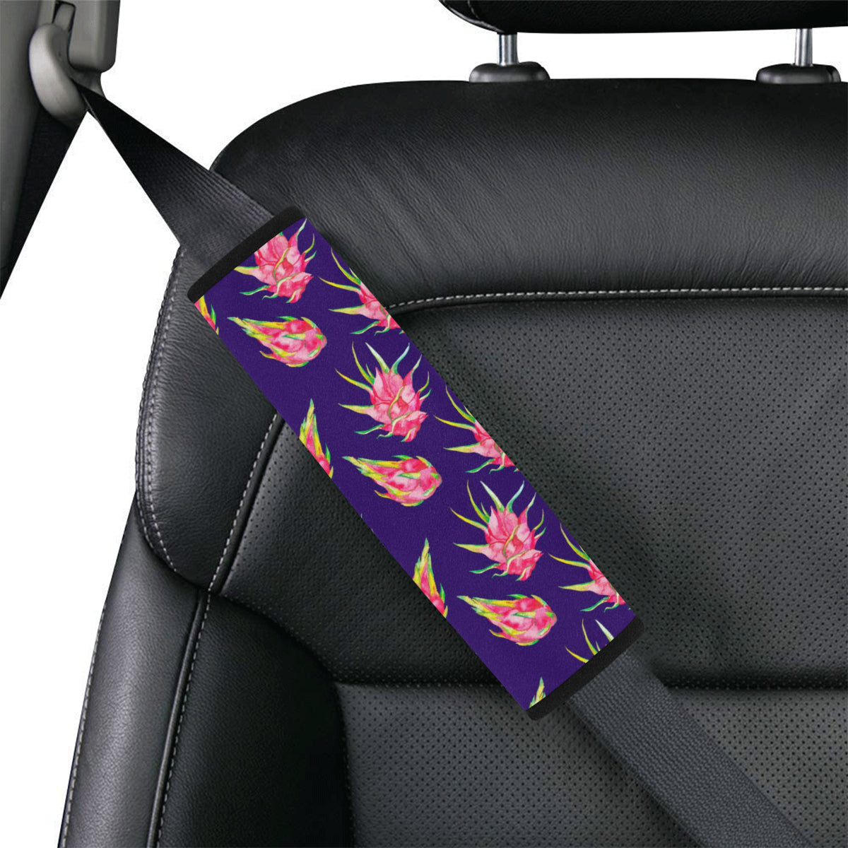 Dragonfruit Pattern Print Design DF02 Car Seat Belt Cover