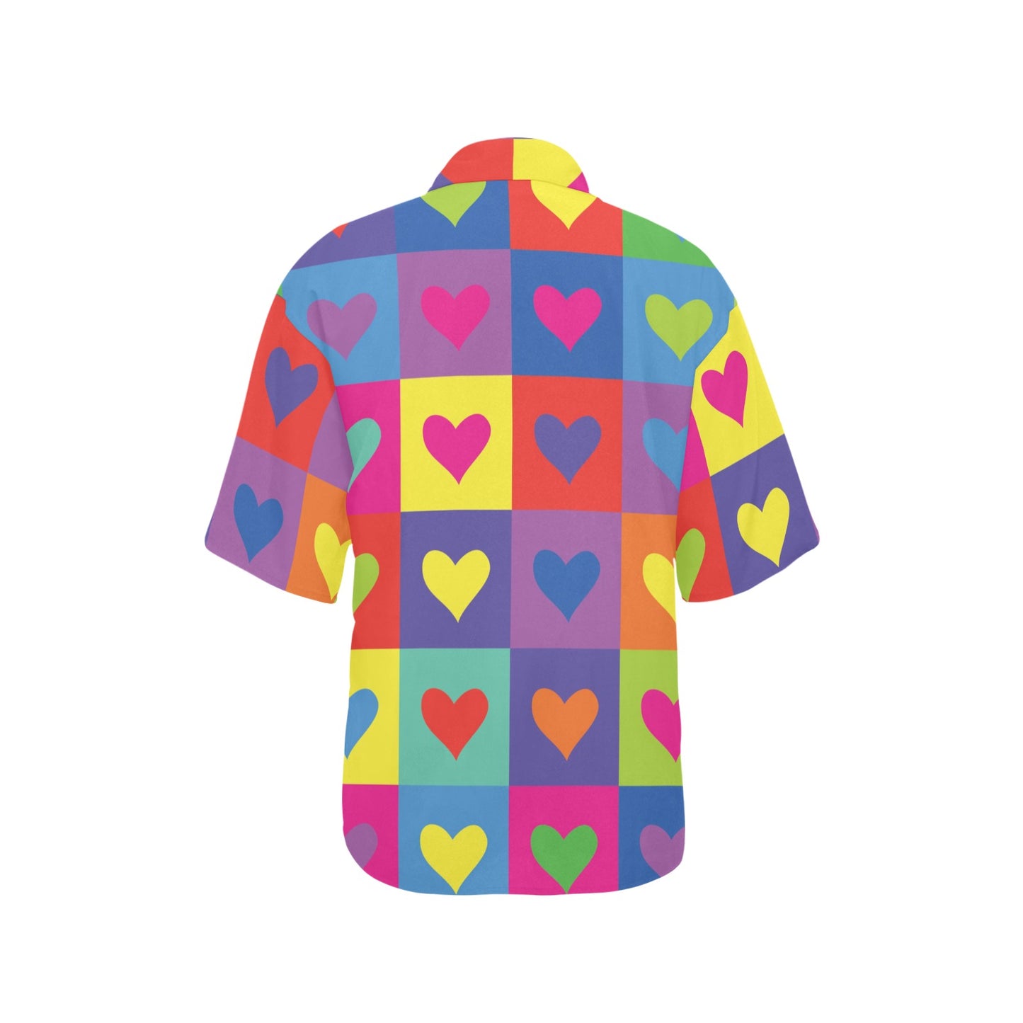 Pop Art Heart Pattern Print Design A01 Women's Hawaiian Shirt