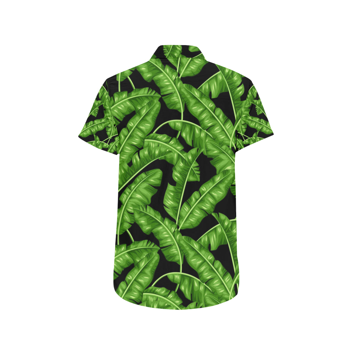 Banana Leaf Pattern Print Design BL01 Men's Short Sleeve Button Up Shirt