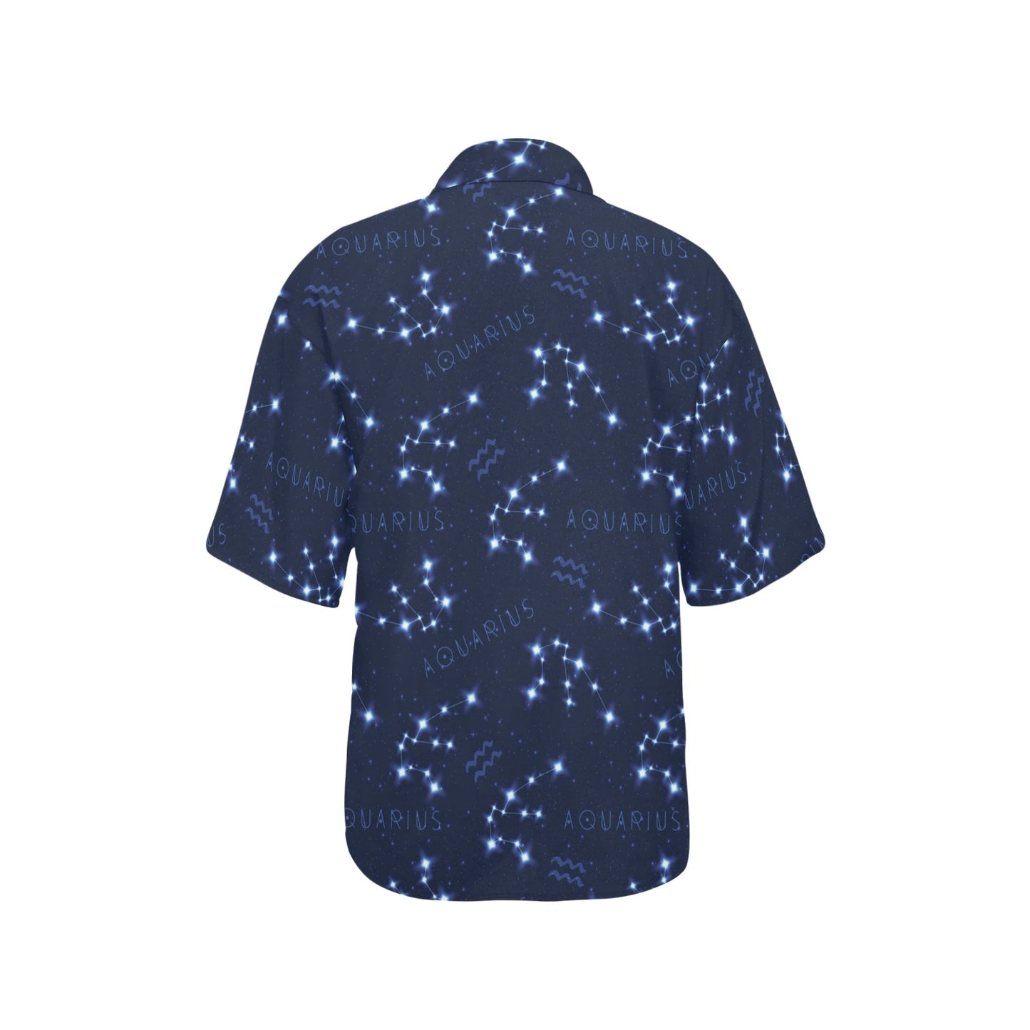 Aquarius Zodiac Pattern Print Design 02 Women's Hawaiian Shirt