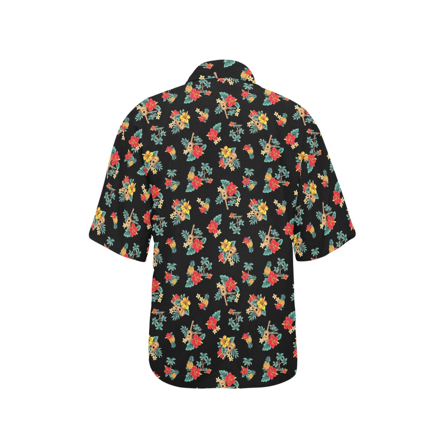 Hawaiian Flower Themed Print Women's Hawaiian Shirt