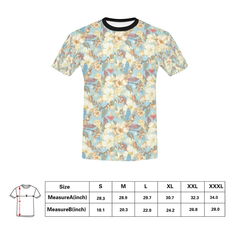 Summer Floral Print Design LKS302 Men's All Over Print T-shirt