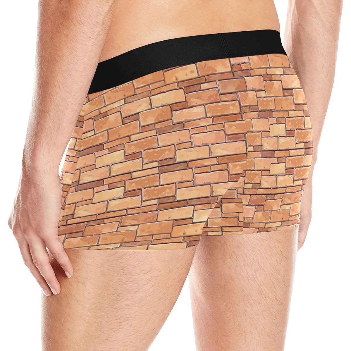 Brick Pattern Print Design 01 Men's Boxer Briefs