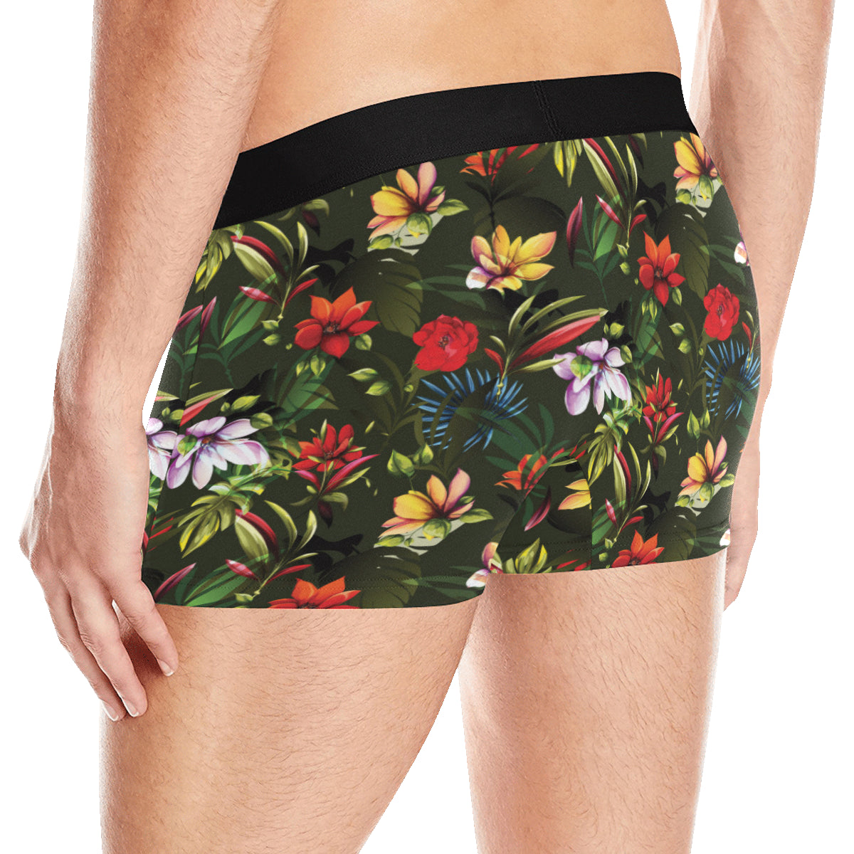 Magnolia Pattern Print Design 02 Men's Boxer Briefs