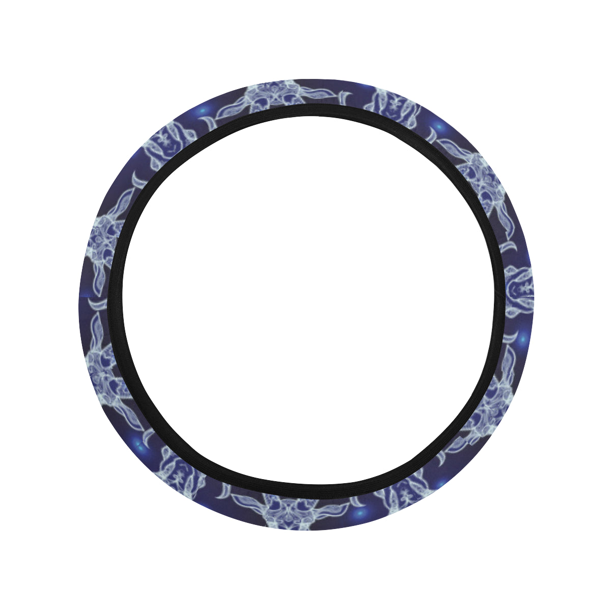 Capricorn Zodiac Pattern Print Design 03 Steering Wheel Cover with Elastic Edge
