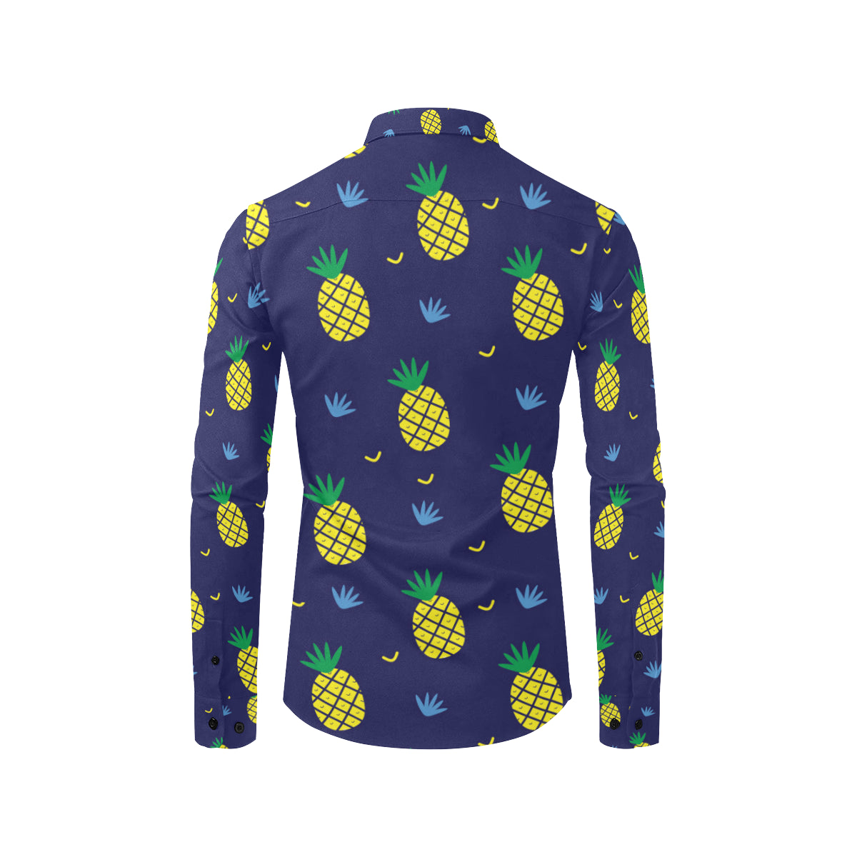 Pineapple Pattern Print Design A01 Men's Long Sleeve Shirt