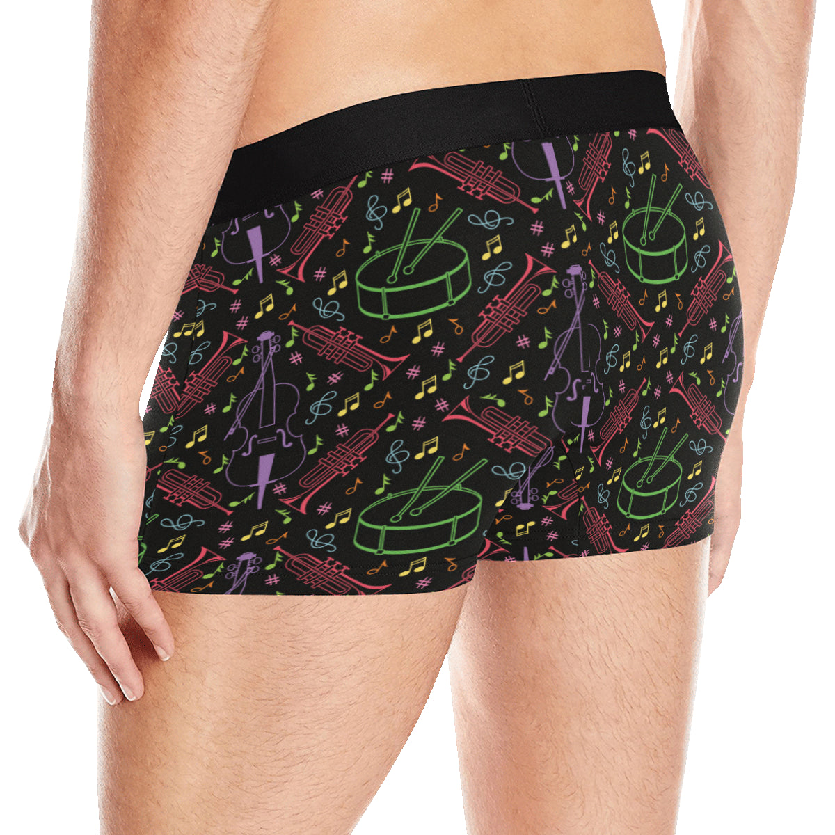 Cello Neon Pattern Print Design 02 Men's Boxer Briefs