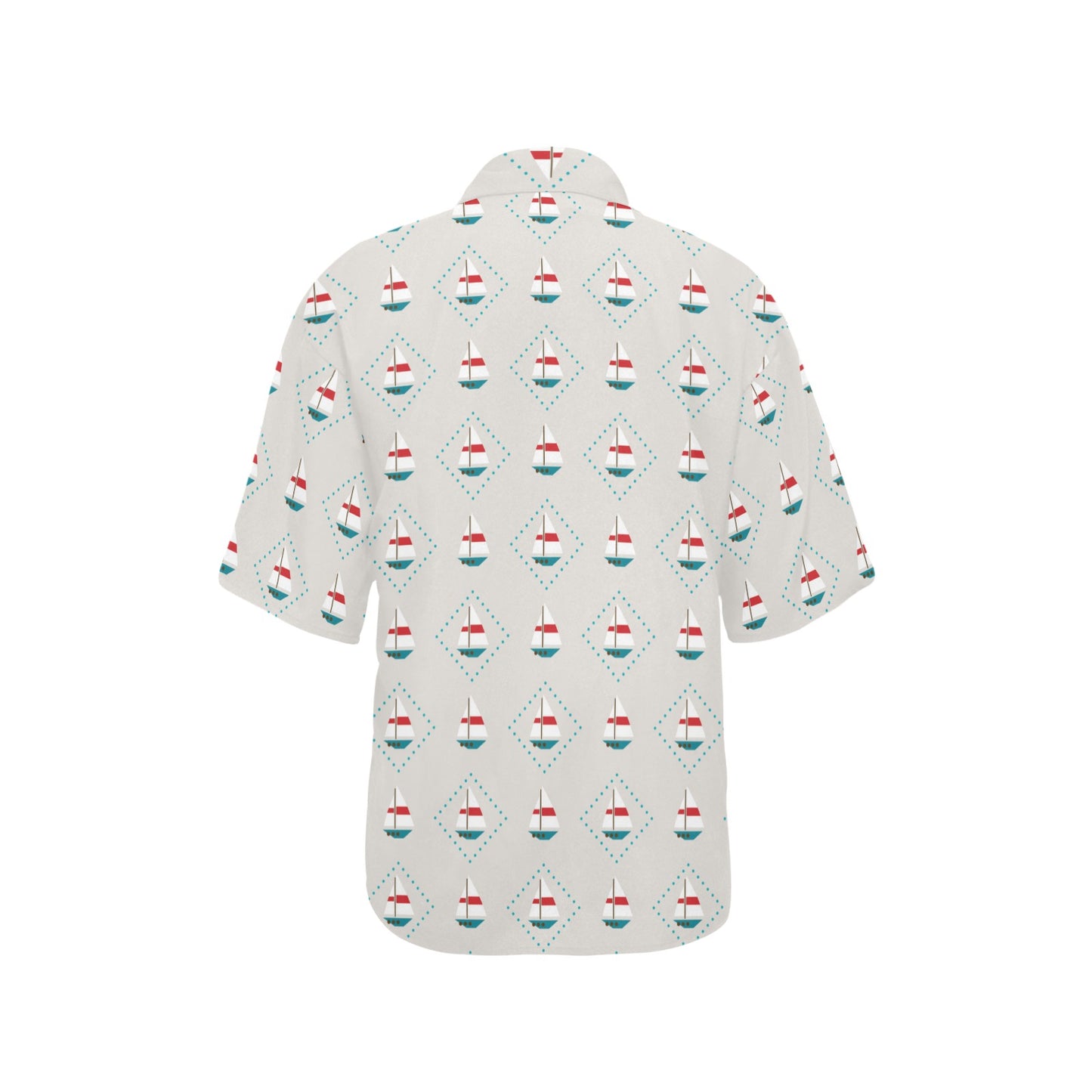 Sailboat Print Design LKS301 Women's Hawaiian Shirt