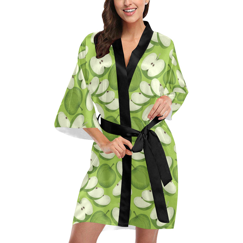Apple Pattern Print Design AP010 Women Kimono Robe