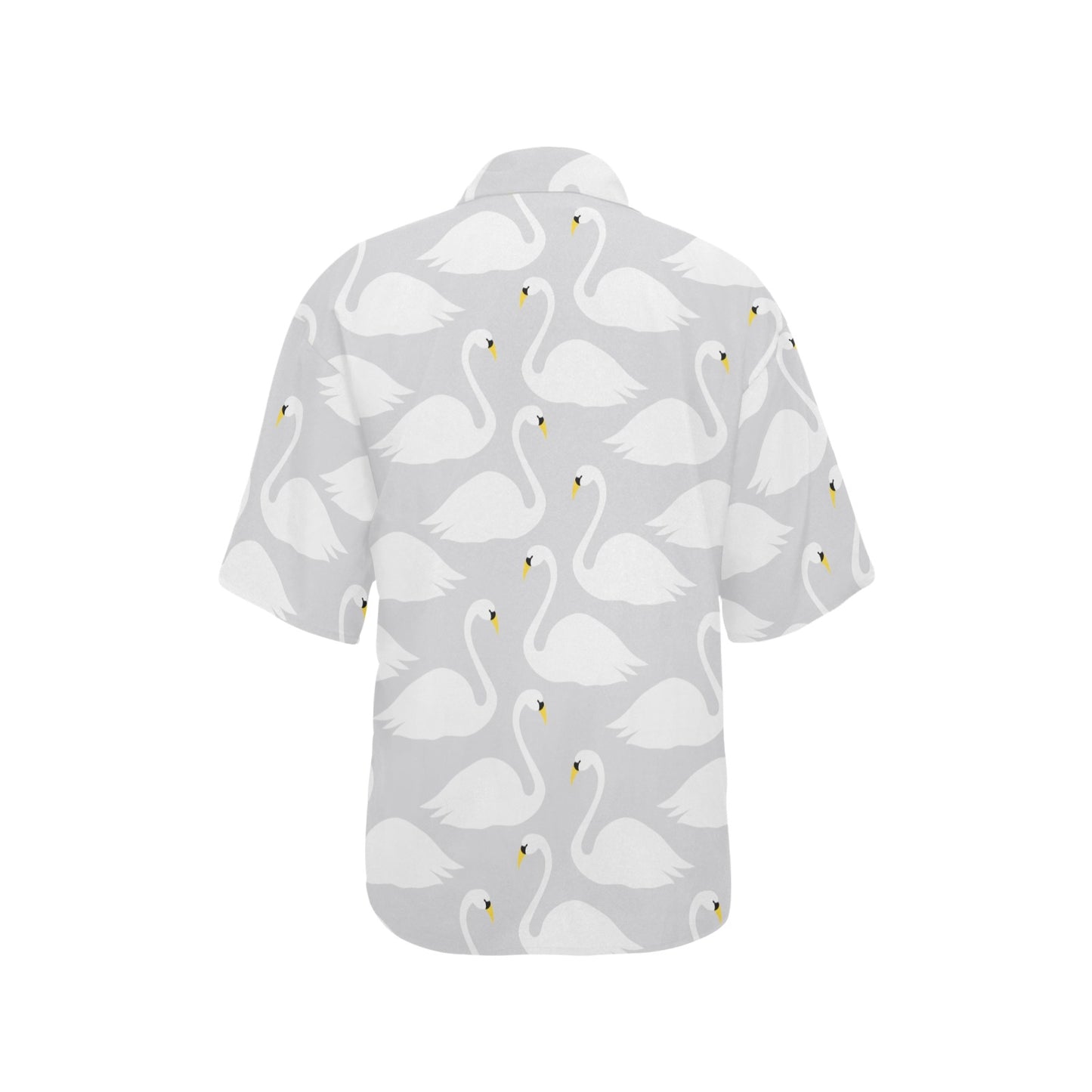 Swan Pattern Print Design 02 Women's Hawaiian Shirt