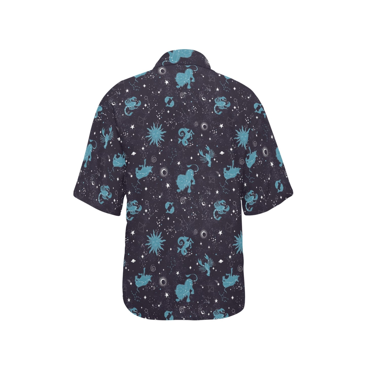 Zodiac Print Design LKS303 Women's Hawaiian Shirt