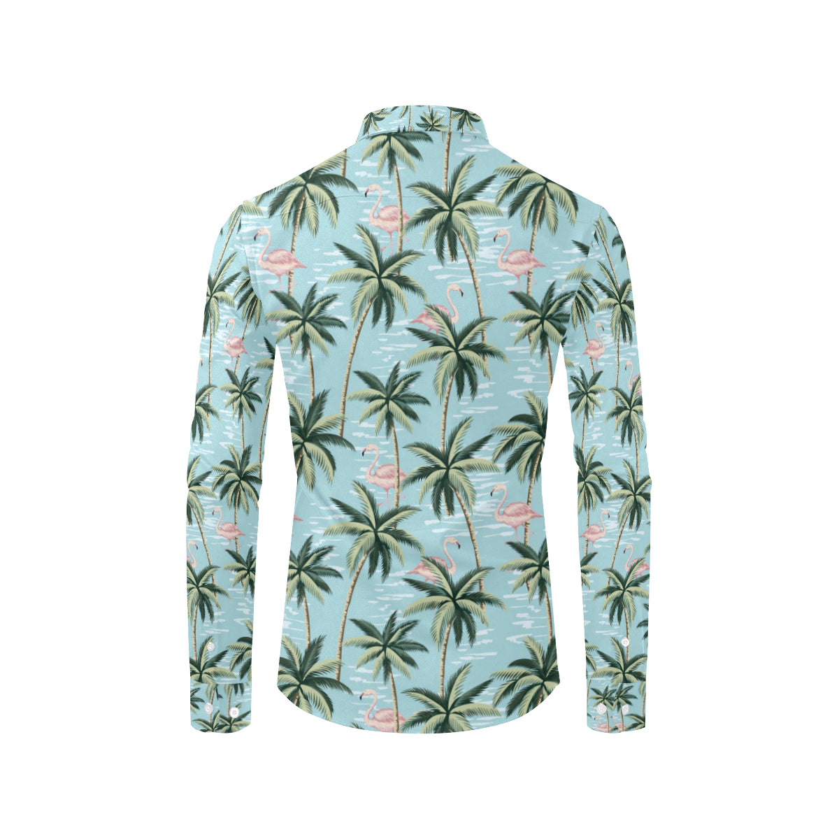 Palm Tree Pattern Print Design PT05 Men's Long Sleeve Shirt