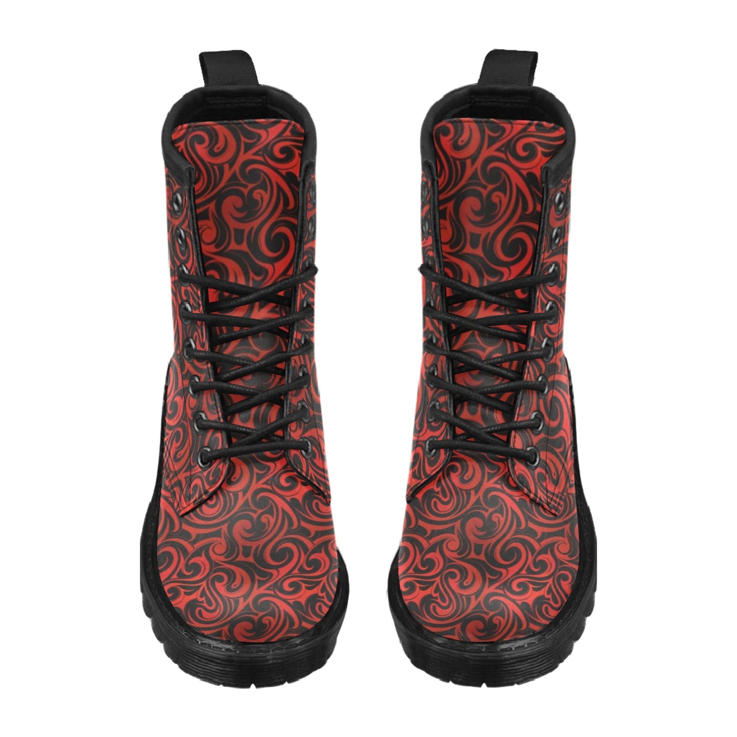Maori Red Black Themed Design Women's Boots