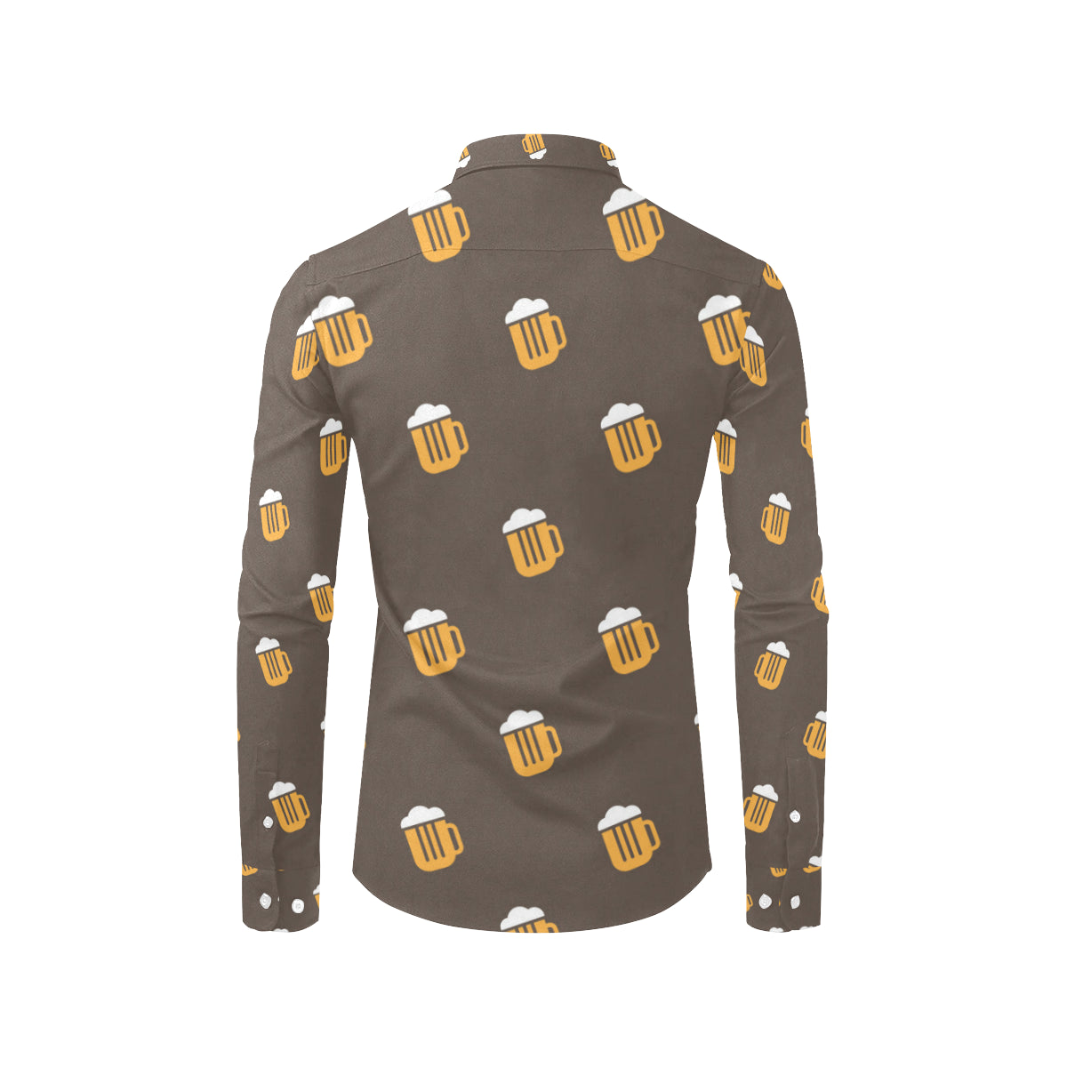 Beer Pattern Print Design 01 Men's Long Sleeve Shirt