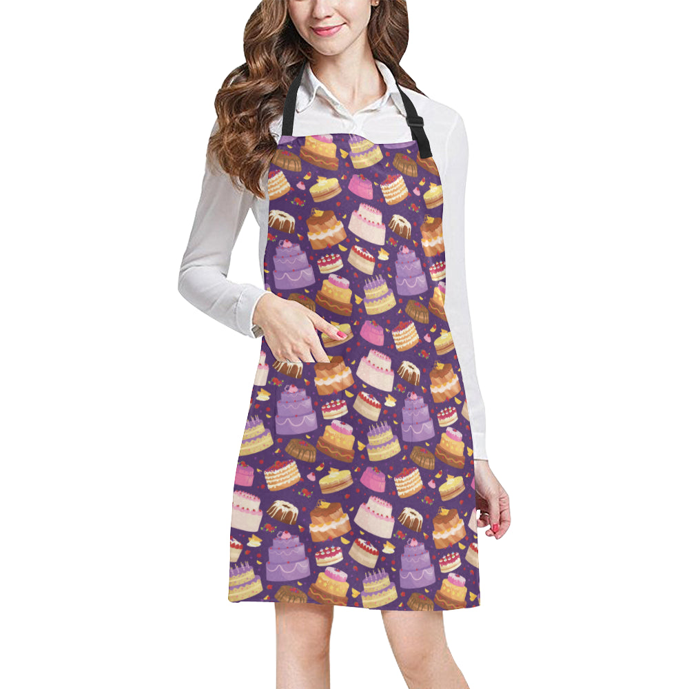 Cake Pattern Print Design 05 Apron with Pocket