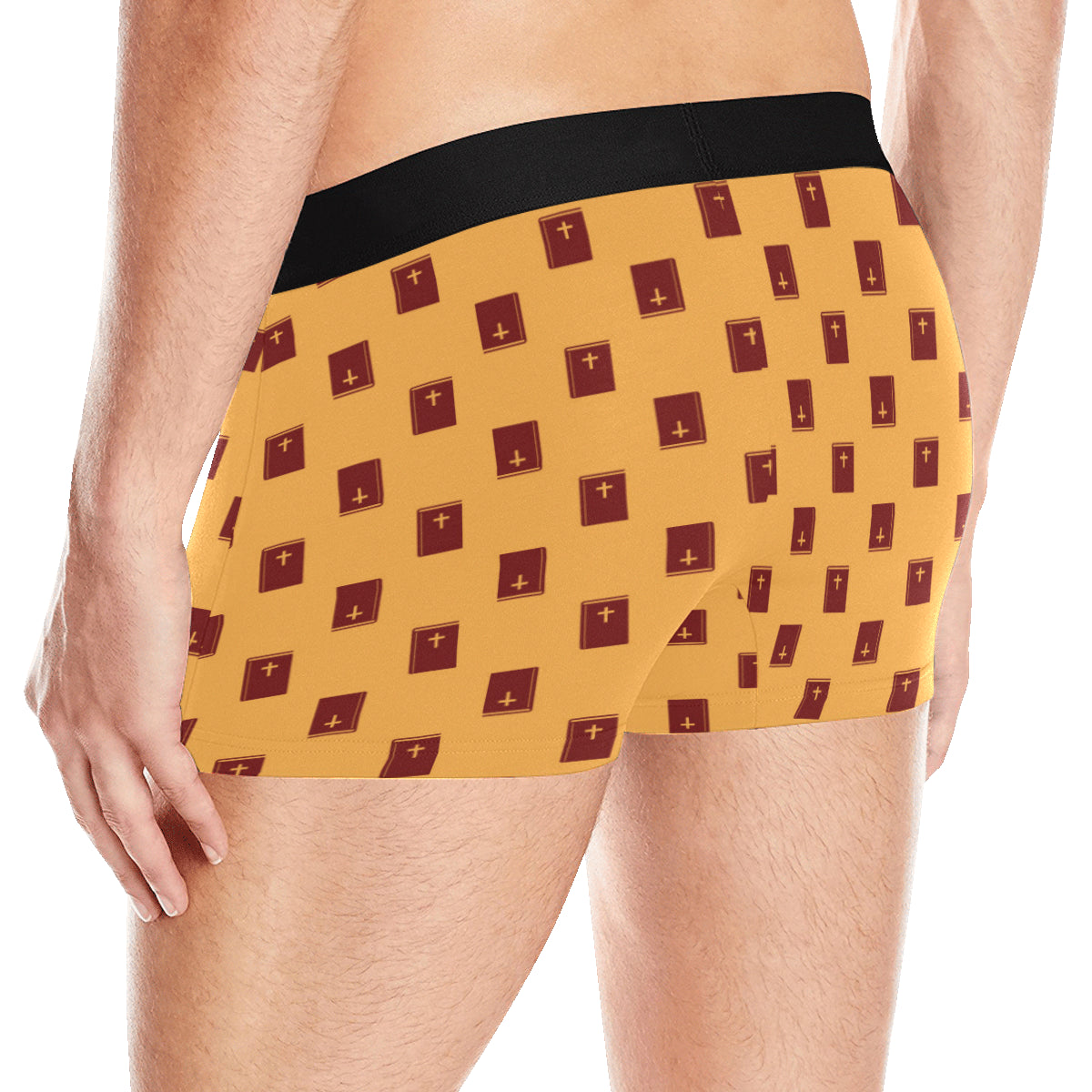 Bible Pattern Print Design 05 Men's Boxer Briefs
