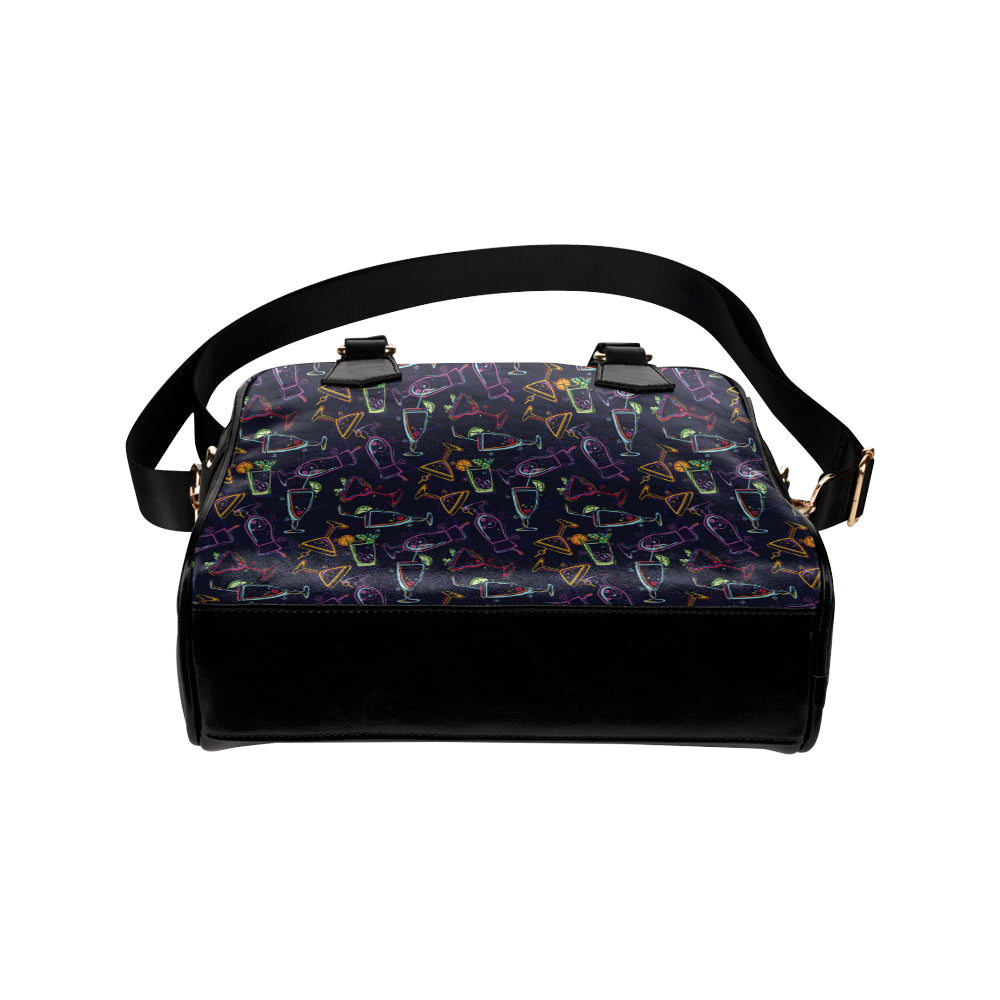 Cocktail Pattern Print Design 04 Shoulder Handbag
