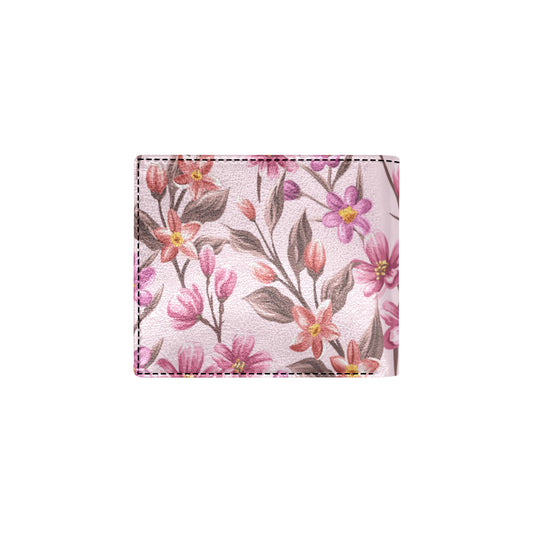 Summer Floral Pattern Print Design SF09 Men's ID Card Wallet