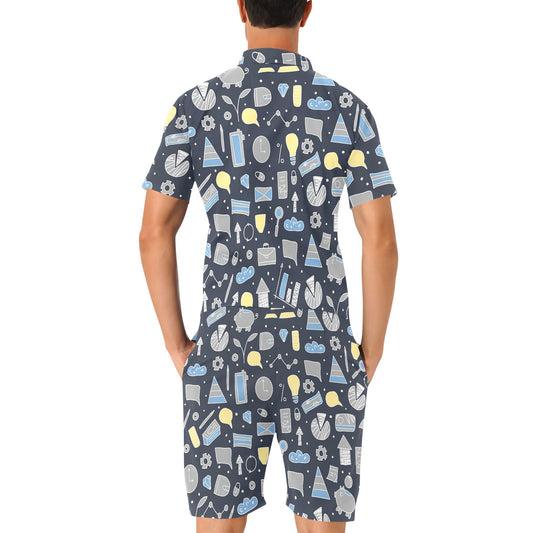 Accounting Financial Pattern Print Design 04 Men's Romper