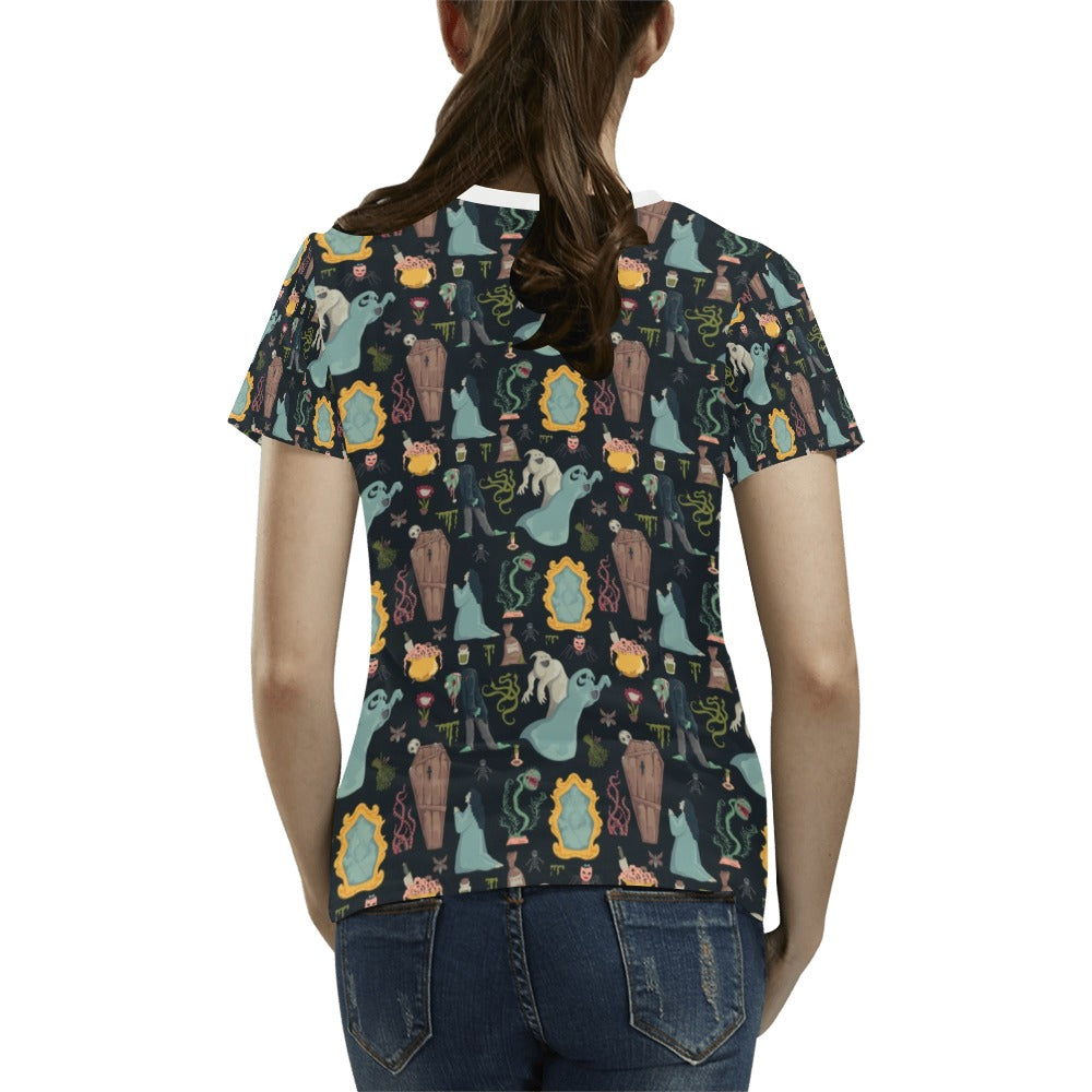 Creepy Print Design LKS303 Women's T-shirt